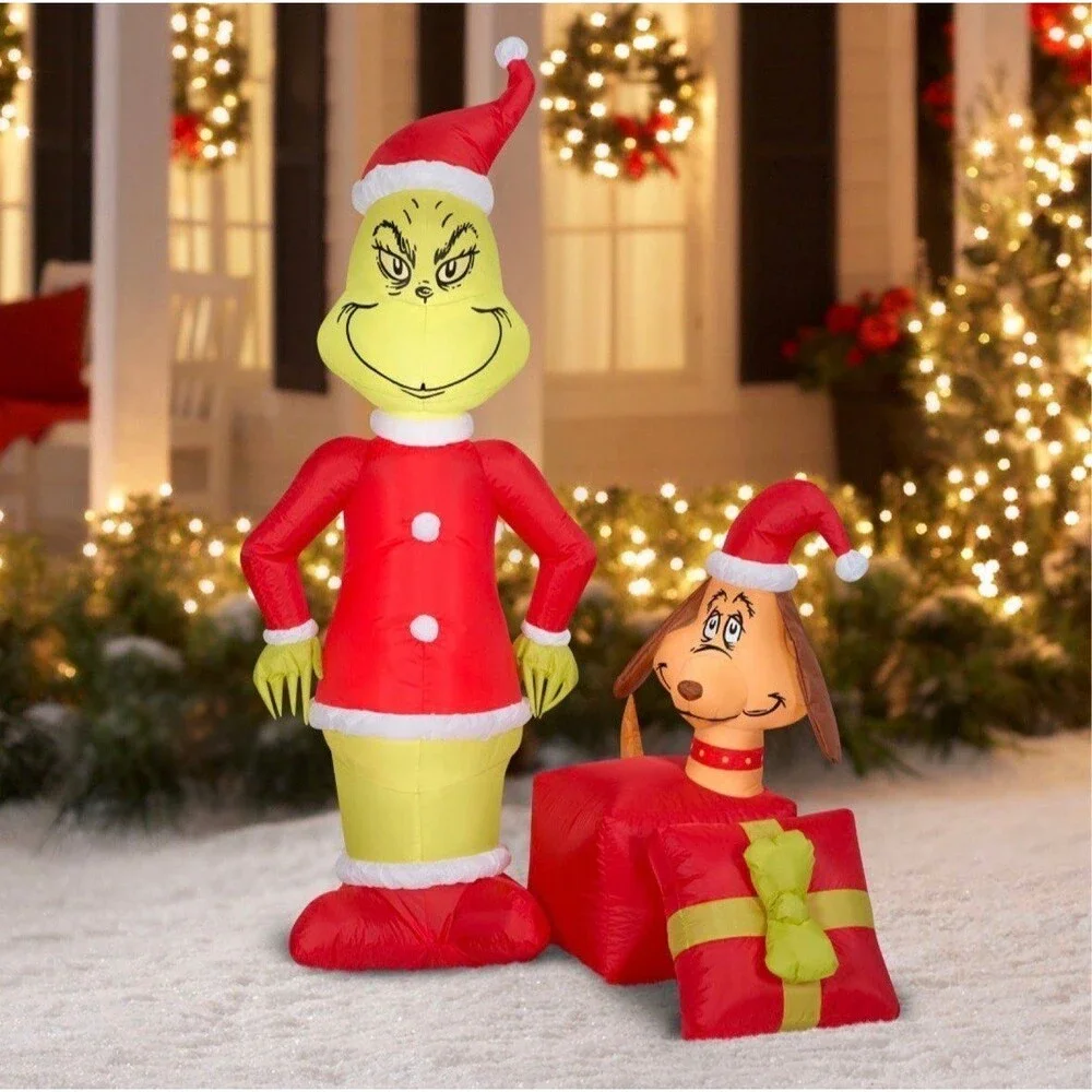 5.5ft Dr. Seuss The Grinch with Max Holiday Airblown Inflatable